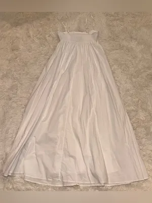 NEW L*SPACE Raveena sleeves cotton maxi cream white Dress sz M thumbnail 7