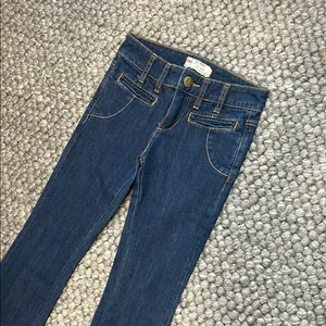 Free People Blue Denim Western Bell Bottom Flare Jean Size 24 thumbnail 4