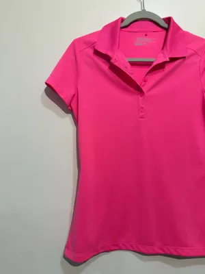 Nike Golf Tour Performance Dri-FIT Hot Pink Polo Shirt Women’s Size Small thumbnail 4
