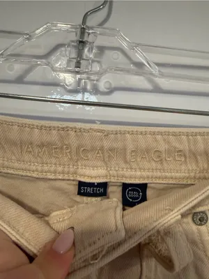 American Eagle Easie Shortie Casual Cotton Blend Shorts in Beige‎ thumbnail 2
