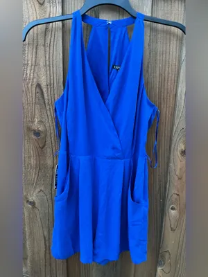 Pretty Cobalt Blue Halter Romper 💙💙 thumbnail 4
