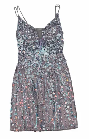 Nox Anabel Embellished Sequin Cocktail Dress in Lilac thumbnail 1