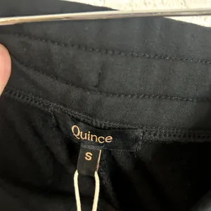 Quince SuperSoft Fleece Cropped Wide Leg Pants Womens Size Small Black NWT thumbnail 4