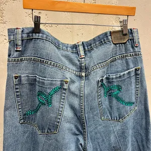 Rocawear Y2K Vintage Baggy Oversized Straight Leg Embroidered Pocket Jeans 38 thumbnail 3