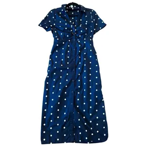 Old Navy polka dot cutout side midi dress size small thumbnail 4