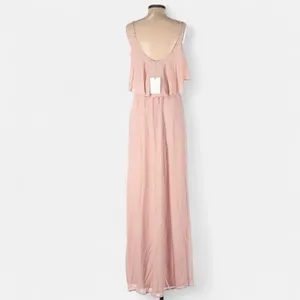 Soft blush pink maxi gown long dress women xxsmall wedding fairycore whimsy thumbnail 2