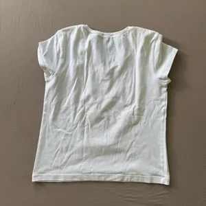 Cotton Scoop Neck Henley Tee White Size L thumbnail 4