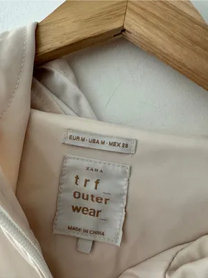 Zara TRF Cream Hooded Rain Windbreaker‎ Outerwear Jacket thumbnail 5
