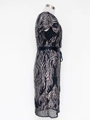 R&M Richards - Two-Tone‎ Sequin Sheath Cocktail Dress thumbnail 5