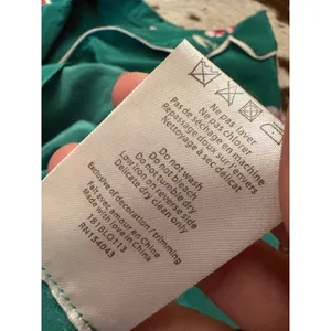 Sézane Elisa Pajama Top Silk Green Floral Button Down Size 36 Small thumbnail 7