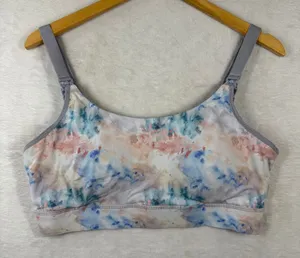 Kindred Bravely Large Watercolor Nursing Pumping Bra Hands-Free‎ Maternity Blue thumbnail 1