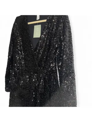 H&M SEQUINED WRAP DRESS thumbnail 3
