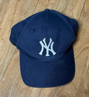 Navy Baseball Cap with White NY Logo Blue thumbnail 1