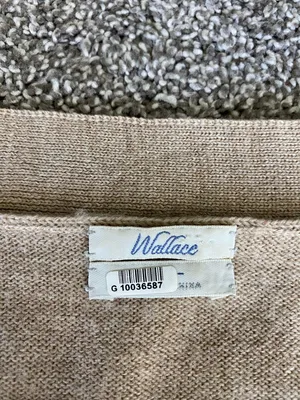 Wallace 100% Merino Wool Tan Button Front Cardigan Pockets thumbnail 3