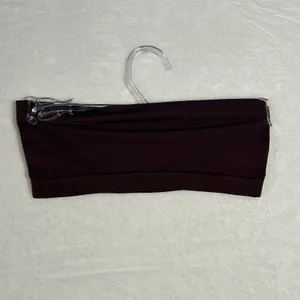 Nordstrom Seamless‎ Bandeau Bra Top Bralette Brown Small Medium Nylon Spandex thumbnail 2