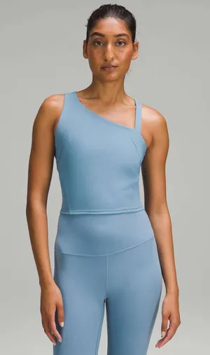 Lululemon Everlux Asymmetrical Tennis Tank Top In Utility Blue thumbnail 1