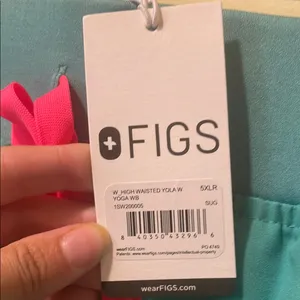 Women New Figs High Waisted Yola Yoga Scrub Pants Surgical Green Plus Size 5XLR thumbnail 7