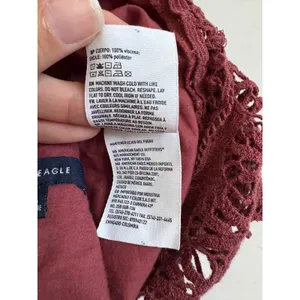 American Eagle Festival Wear Boho Hippie Halter Tie Top Mauve Pink Size Large thumbnail 5