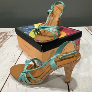 FIONI TURQUOISE‎ STRAPPY HEELED SANDALS thumbnail 9