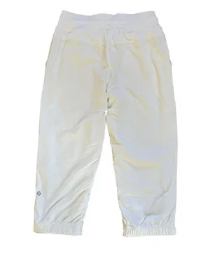 Lululemon Dance Studio Crop Pants Womens Size 4 White Pull On thumbnail 2