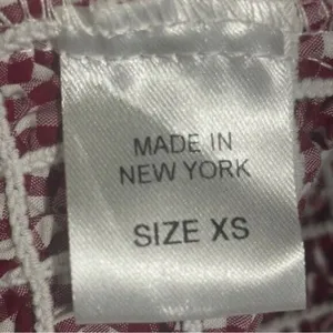 Petersyn Mini Benson Dress XS Smocked Off Shoulder Gingham Cotton NWT thumbnail 8