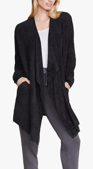 Barefoot Dreams Chic Lite Cardigan‎ Womens L/XL Black Cozy Preppy Comfort Luxury thumbnail 1