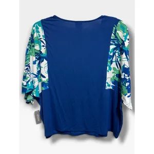 Chico's Spring Paradise Flowy Sleeve Top 20 22 4 Navy Peony Floral NWT thumbnail 4