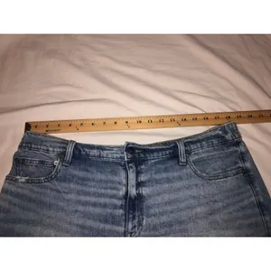 Aerie Denim Shorts Size XL Elastic Distressed Light Wash Blue Relaxed Fit Boho thumbnail 4