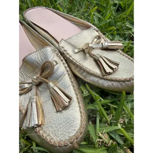 Kate Spade Gold Flats with Moccasin Stitching Size 8.5 thumbnail 3