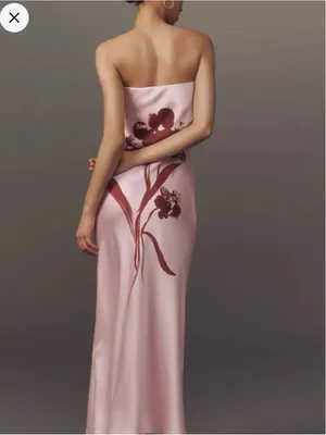 Anthropologie Strapless Satin Maxi Slip Dress thumbnail 4