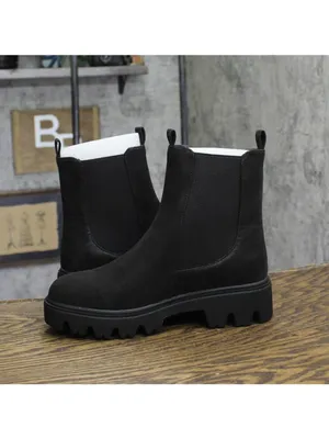 NEW Journee Collection Womens Faux Suede Chelsea Boots Black 8M thumbnail 7