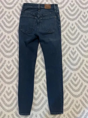 MADEWELL Women’s Curvy High Rise Skinny Blue Denim Jeans 26 thumbnail 4