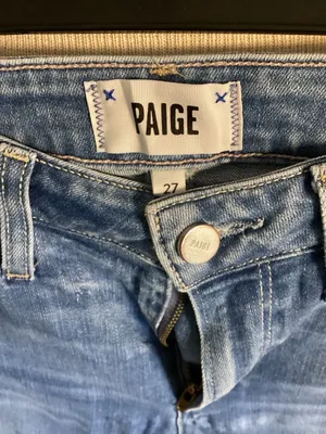PAIGE Women's Skyline Skinny Ankle Jeans with Raw Hem - Size 27 thumbnail 2