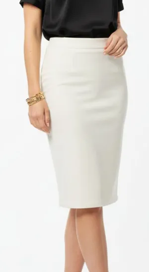 Lulus Tan Cream Faux Suede Knee Length Skirt M thumbnail 1