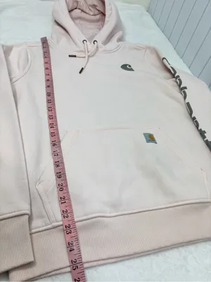Carhartt Relaxed Fit Graphic Sleeve Hoodie Blush Pink Size S thumbnail 9
