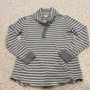 J. Crew Gray Striped Cowl Neck Sweater Size XS C26-016 thumbnail 3
