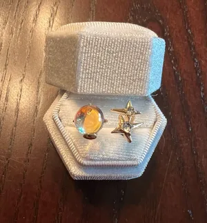 Gorgeous Cats Eye with Gemstones Adjustable Ring Size 7-9 NWT thumbnail 1