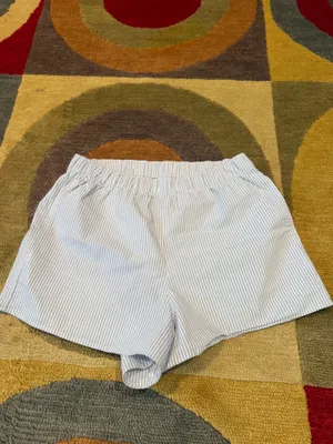 Like-New Hollister Co. Sleep Pajama Blue White Stripe Boxer Shorts Women’s Small thumbnail 2