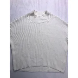 Maeve Anthropologie Ivory Ribbed Mock Neck Balloon Sleeve‎ Sweater Medium thumbnail 6