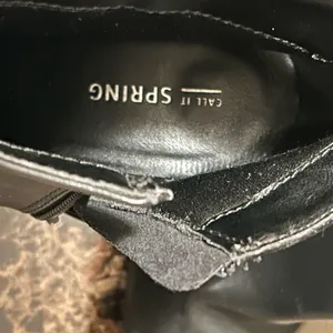Call It Spring Black Ankle Boots with chunky 4 inch heel- 8.5 thumbnail 6