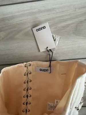 Guizio Embellished Twill Corset Ivory XXS NWT IN PACKAGE thumbnail 11