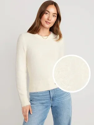 Old Navy Fuzzy Eyelash Crewneck Sweater thumbnail 2