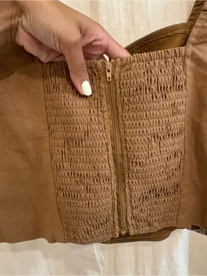 Ciebon Tan Lace-Trim Tank Top thumbnail 7