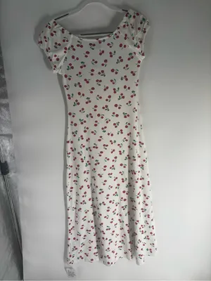 ASOS Cherry Maxi Dress, Off the Shoulder thumbnail 4