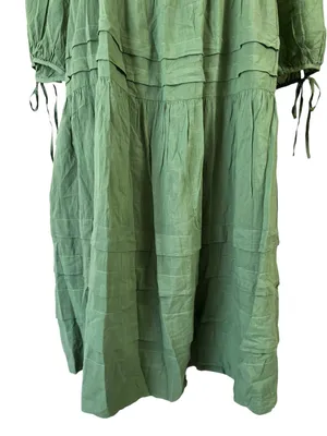 J. Crew Olive Green Calliste mini dress in cotton voile thumbnail 4