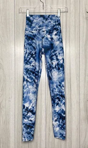 Beach Riot Sport Indigo Tie Dye Cara Printed Leggings V Crossover Waistband XS thumbnail 2