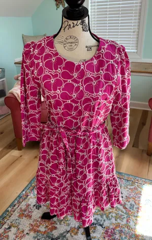 Draper James Pink Eyelet Dress thumbnail 1