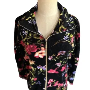 DRAPER’S & DAMON’S FLORAL VELOUR ZIP-UP size M thumbnail 6
