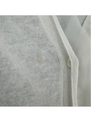 Lauren Ralph Lauren White Cardigan & Tank Top Set Linen Cotton Ribbon Trim Med thumbnail 14