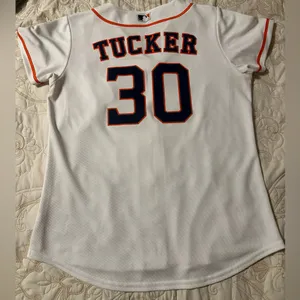 Nike White and Orange Astros Jersey thumbnail 4